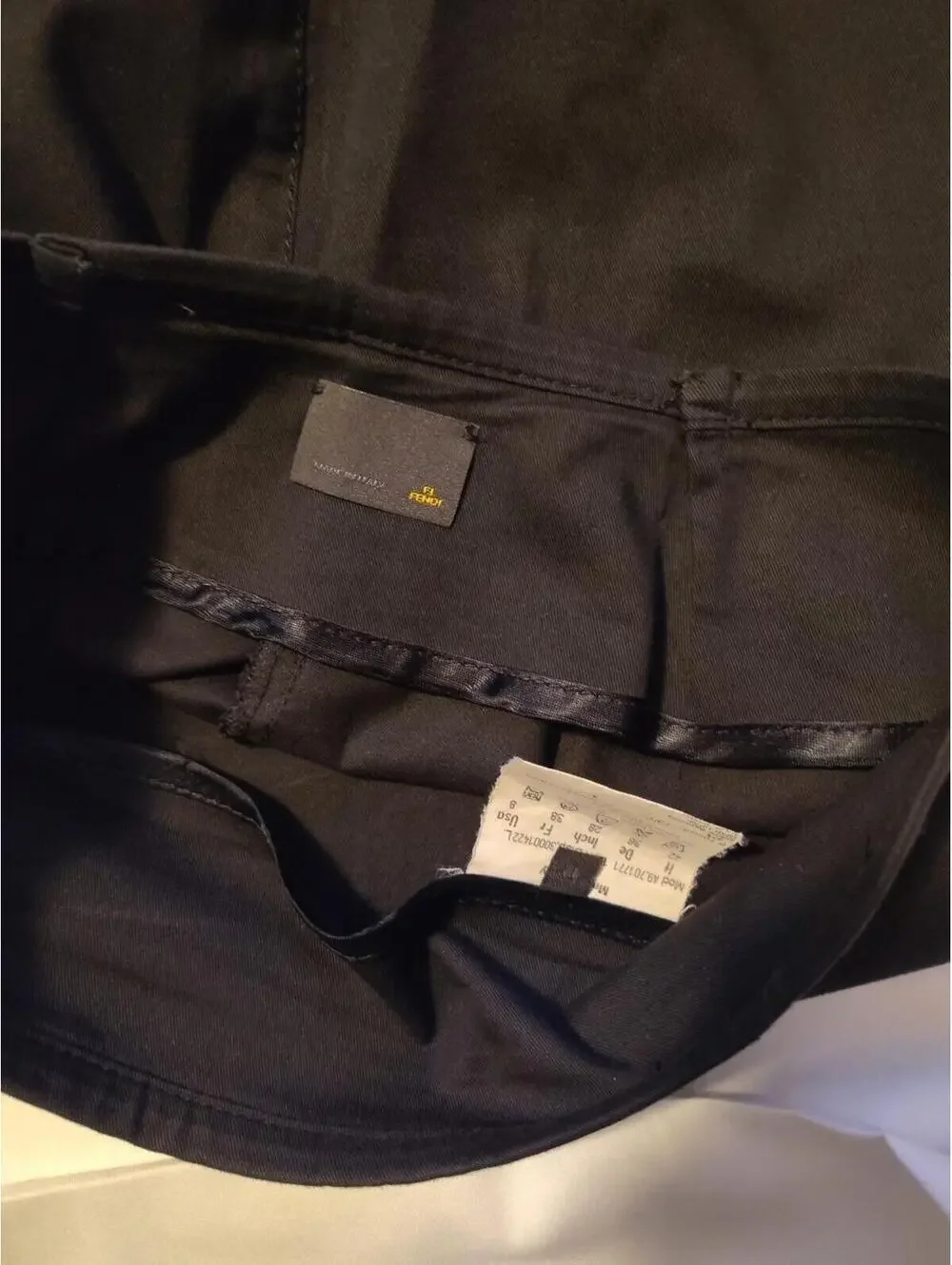 Fendi Black Pencil Skirt Tapered Waist Size US 8 - Picture 7 of 10